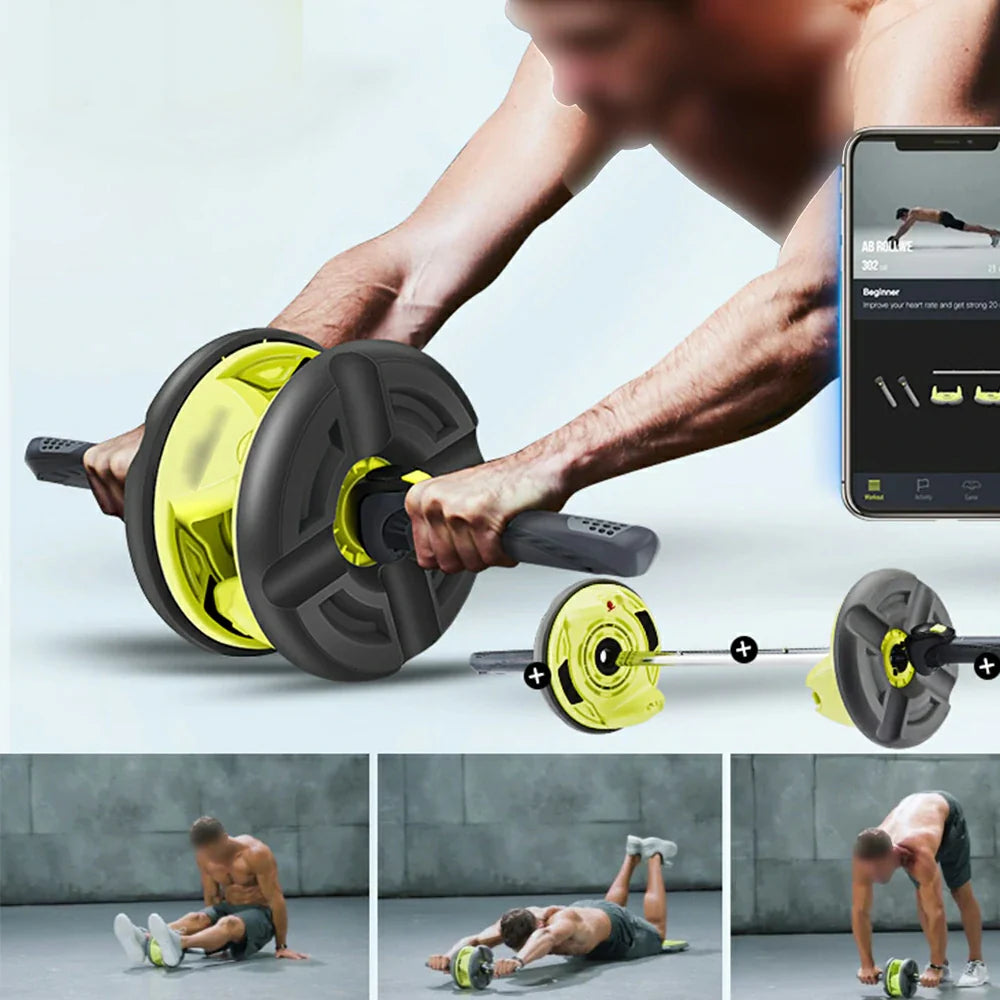 FITPRO Versatile Ab Set Portable Durable Discs, Design - Roller Core with Home Modular Handles Trainer