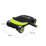 FITPRO Automatic Workouts Home Ab Rebound Durable Trainer Base, - Core for Roller Stable - 4-Wheel Green