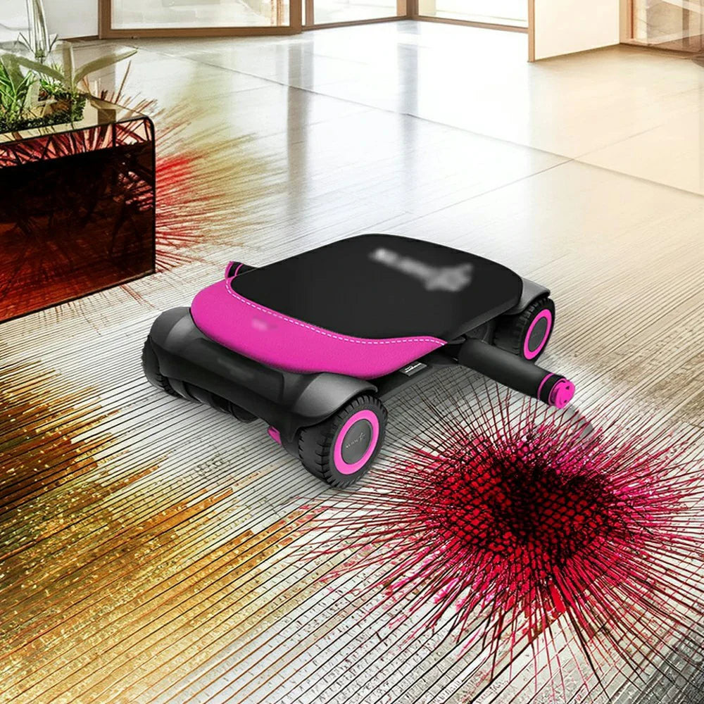 FITPRO Automatic Roller - Base, Home for - Workouts Durable Ab Core Rebound Trainer Stable 4-Wheel Pink