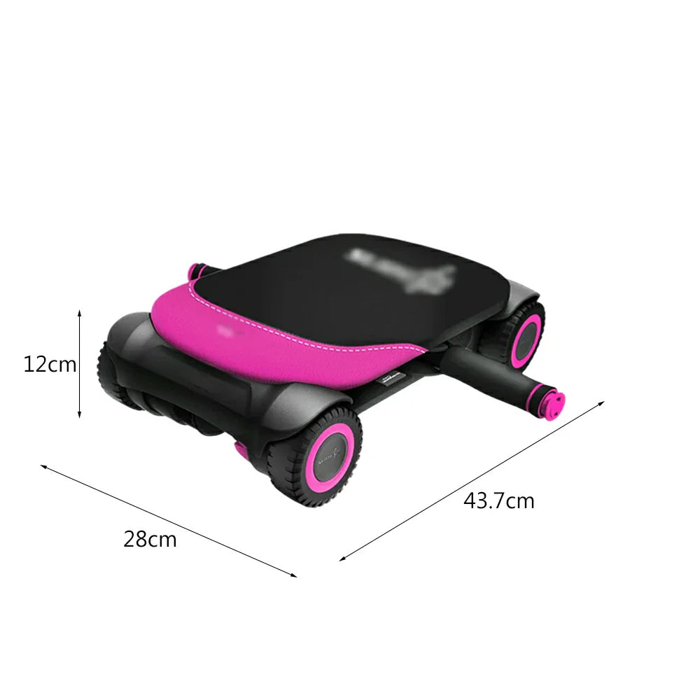 FITPRO Automatic Roller - Base, Home for - Workouts Durable Ab Core Rebound Trainer Stable 4-Wheel Pink