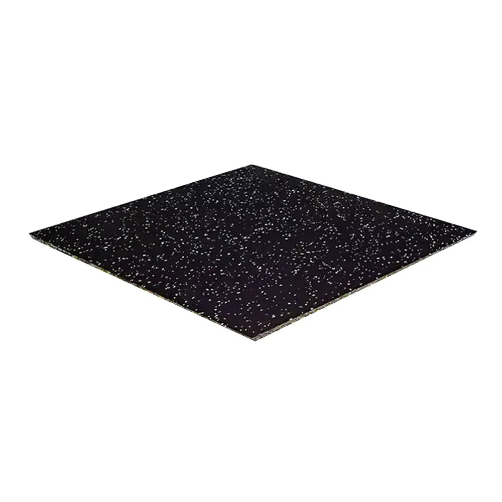 FITPRO Single Piece Soundproof Interlocking Gym Floor Thickness 2/2.5cm Mat Anti-Slip Durable Rubber Tile Eco-Friendly High-Resilience Design - Black&White