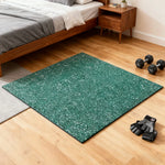 FITPRO Single Piece Interlocking Gym Floor Thickness 3cm Mat Anti-Slip Durable Rubber Tile Eco-Friendly High-Resilience Design - Green
