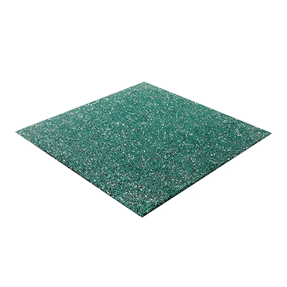 FITPRO Single Piece Interlocking Gym Floor Thickness 3cm Mat Anti-Slip Durable Rubber Tile Eco-Friendly High-Resilience Design - Green
