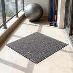 FITPRO Single Piece Interlocking Gym Floor Thickness 4cm Mat Anti-Slip Durable Rubber Tile Eco-Friendly High-Resilience Design - Grey