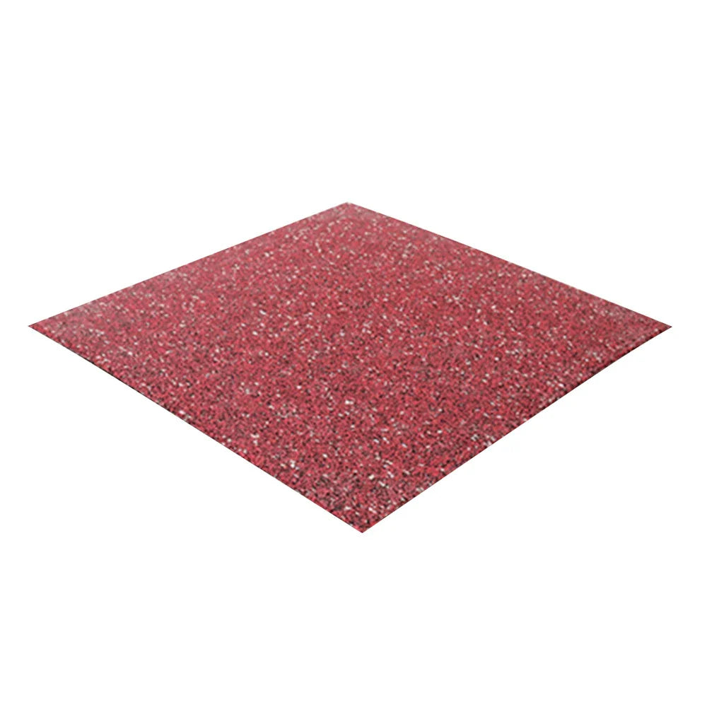 FITPRO Single Piece Interlocking Gym Floor Thickness 5cm Mat Anti-Slip Durable Rubber Tile Eco-Friendly High-Resilience Design - Red