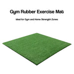 FITPRO Single Piece Interlocking Gym Floor Thickness 2/2.5cm Mat Anti-Slip Durable Rubber Tile Eco-Friendly High-Resilience Design - Green