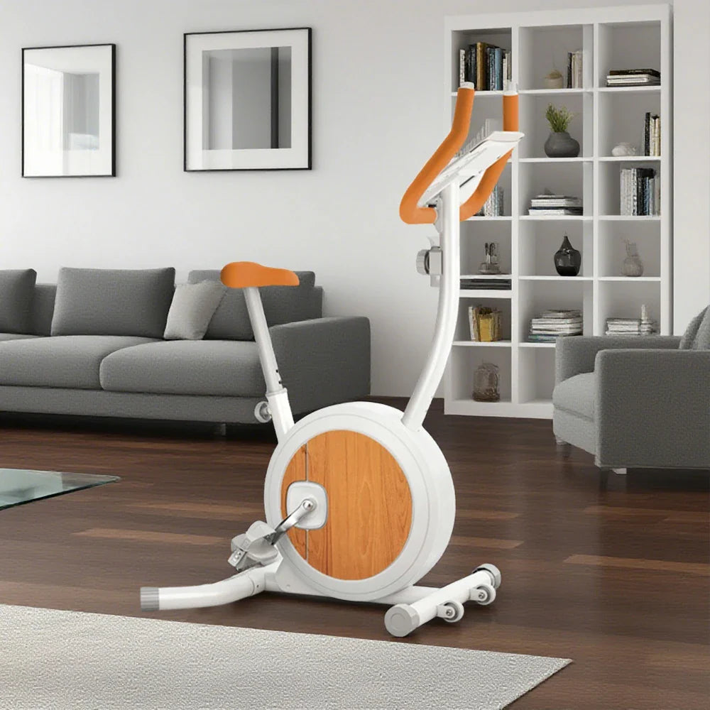 FITPRO Foldable Belt Fitness, Non-Slip - Elegant Silent Bike Pedals, Birch Safe Home Compact Spin Drive, Finish