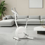 FITPRO Foldable Resistance, Compact Belt Silent - 16-Level Spin Bike Home Fitness Physical - Drive, Dual Magnetic White