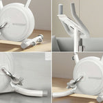 FITPRO Foldable Resistance, Compact Belt Silent - 16-Level Spin Bike Home Fitness Physical - Drive, Dual Magnetic White