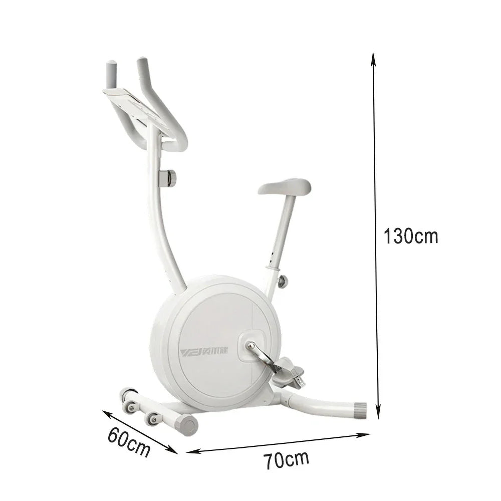 FITPRO Foldable Resistance, Compact Belt Silent - 16-Level Spin Bike Home Fitness Physical - Drive, Dual Magnetic White