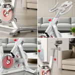 FITPRO Magnetic Semi-Transparent Transport Bike Chrome Frame, - Spin Arms, Crank Design, Front Heavy-Duty Wheels