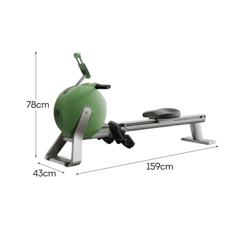 FITPRO Full Machine Whisper-Quiet Magnetic Full-Body Rowing 32 Control, Training - Alloy - Levels, Aluminium Smooth Rail Resistance Green