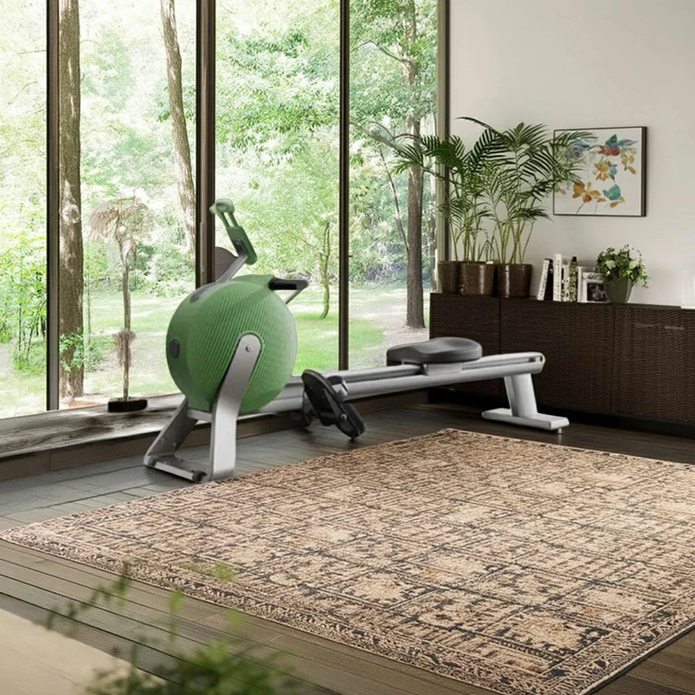 FITPRO Full Machine Whisper-Quiet Magnetic Full-Body Rowing 32 Control, Training - Alloy - Levels, Aluminium Smooth Rail Resistance Green