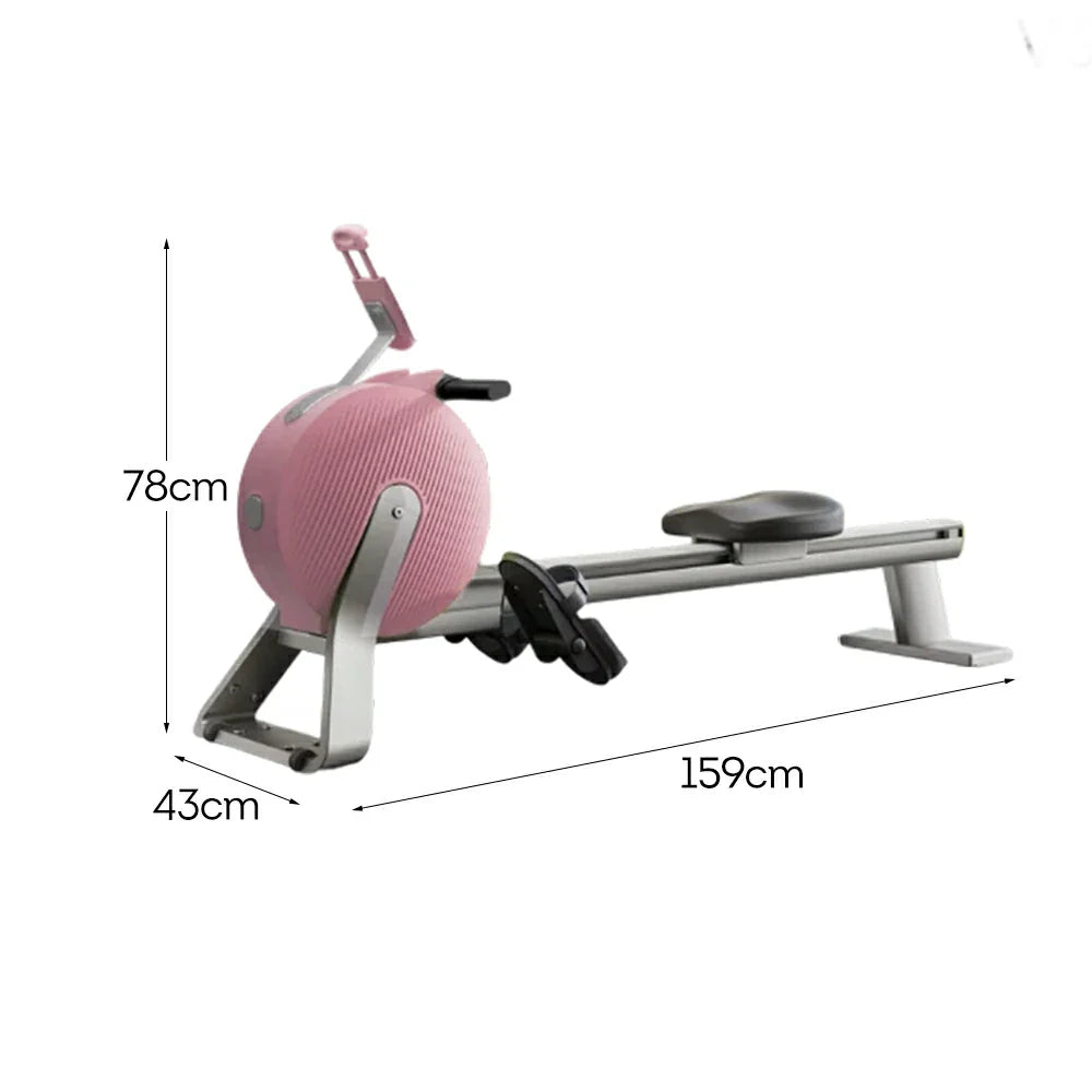 FITPRO Foldable - Cast-Aluminium 32-Level Rowing Support, Resistance, Design Compact Smart Machine Foldable Pink