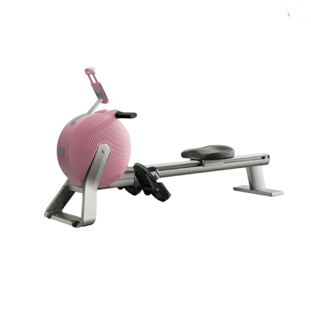 FITPRO Foldable - Cast-Aluminium 32-Level Rowing Support, Resistance, Design Compact Smart Machine Foldable Pink