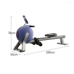 FITPRO Foldable Resistance Whisper-Quiet Rowing Magnetic Levels, Machine - Training - 32 Full-Body Smooth Control, Purple