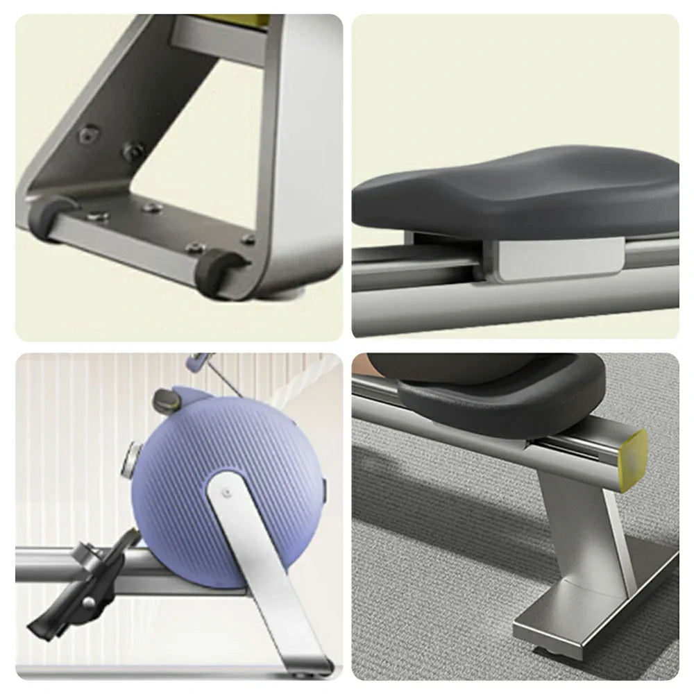 FITPRO Foldable Resistance Whisper-Quiet Rowing Magnetic Levels, Machine - Training - 32 Full-Body Smooth Control, Purple