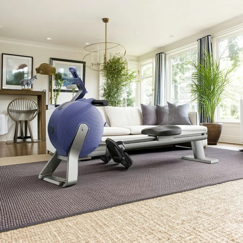 FITPRO Foldable Resistance Whisper-Quiet Rowing Magnetic Levels, Machine - Training - 32 Full-Body Smooth Control, Purple