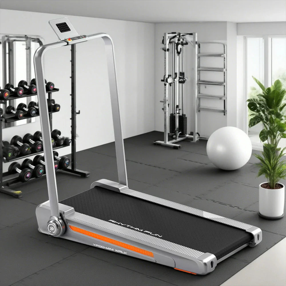 FITPRO Foldable Design Deck, 3-Level Adjustment, Incline Indoor Compact Home Space-Saving Treadmill for Running - Extra-Wide Fitness