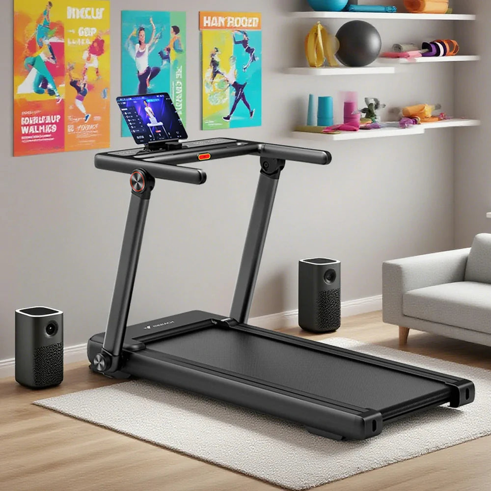 FITPRO Electric Max - 120kg - 20-Level Slope, Powered Quiet 3.0HP Treadmill Motor, Incline Load Black