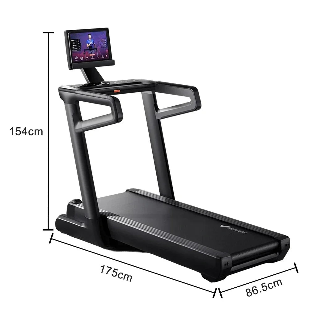 FITPRO Light-Commercial Incline up Motor, 12-degree, 25-Level Treadmill 150kg Load - 5.0HP - Max to Black