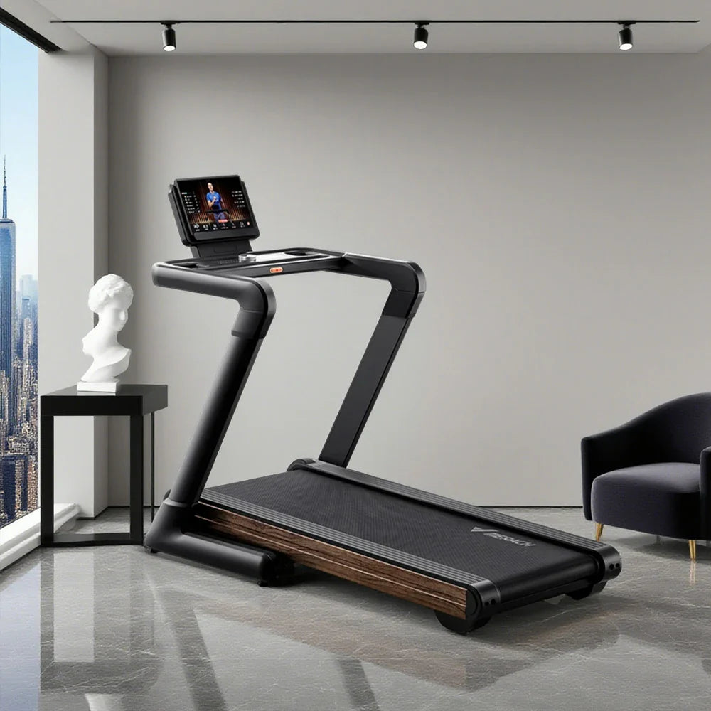 FITPRO Luxury Grain Incline Max 150kg 4.5HP Treadmill 8-degree, Wood Marathon Motor, 25-Level - up to Load