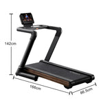 FITPRO Luxury Grain Incline Max 150kg 4.5HP Treadmill 8-degree, Wood Marathon Motor, 25-Level - up to Load