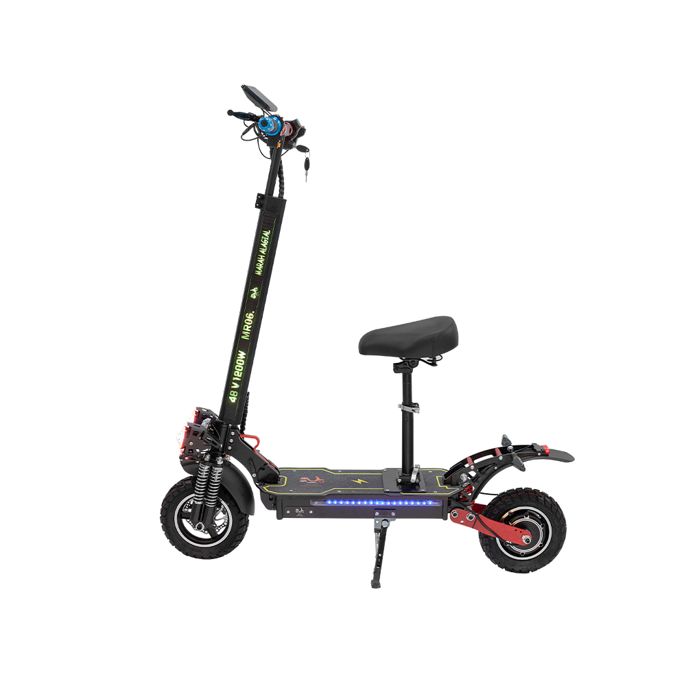 GLIDER YE Portable Battery Electric Scooter 12 - 1200W Lithium Black