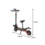 GLIDER YE Portable Battery Electric Scooter 12 - 1200W Lithium Black