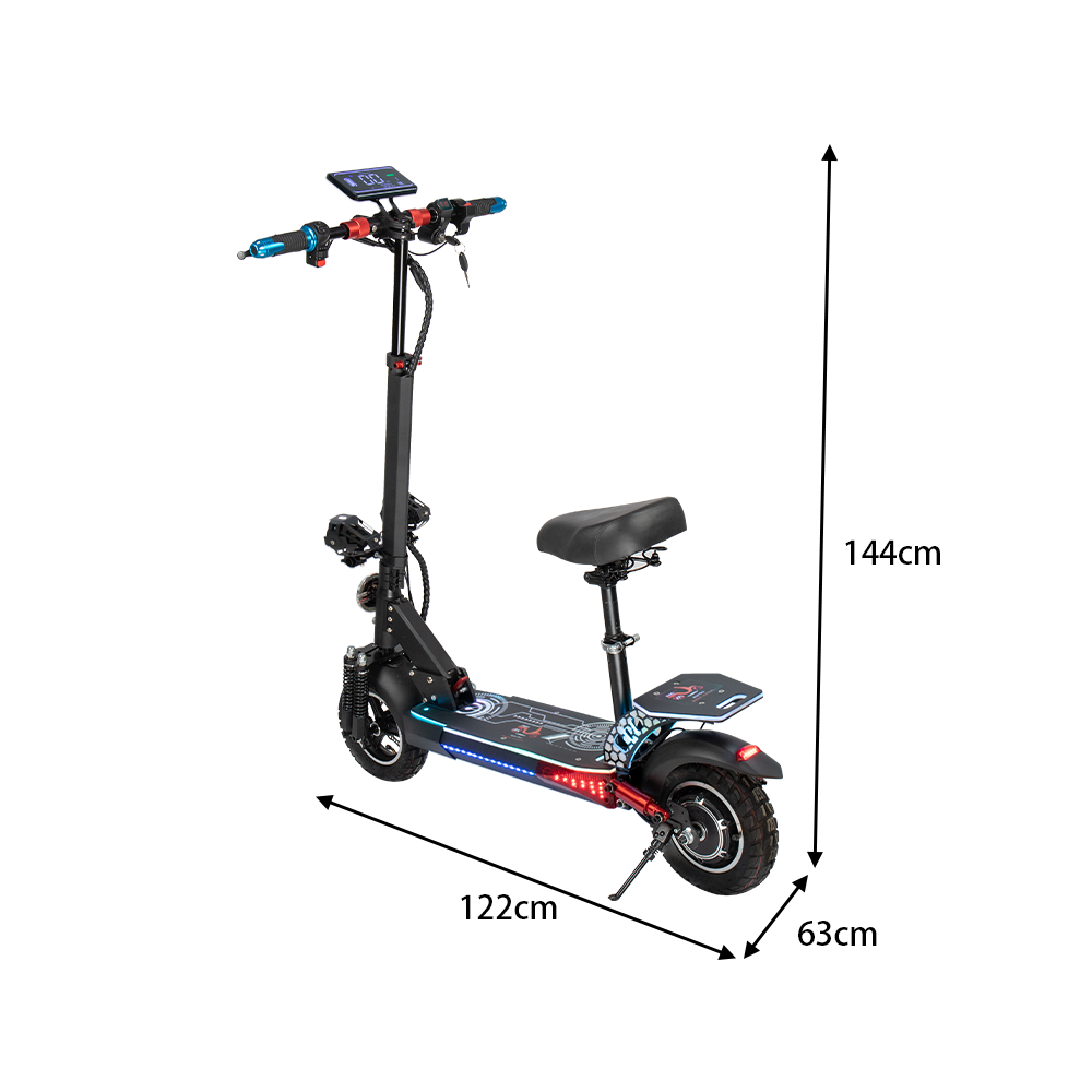 GLIDER YE - 1200W Portable Battery 13 Scooter Lithium Electric Blue