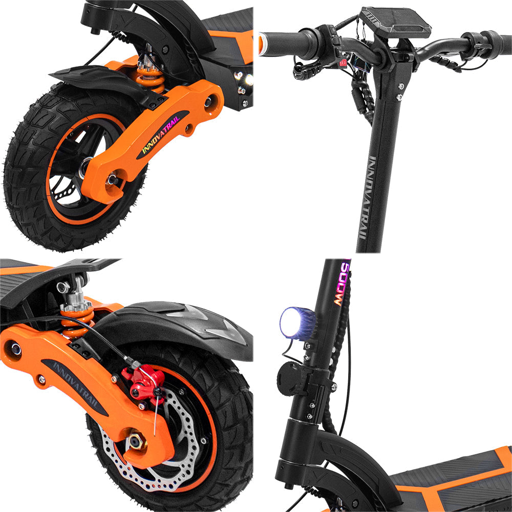 GLIDER YE 1200W Lithium Electric 2 Battery Portable Scooter