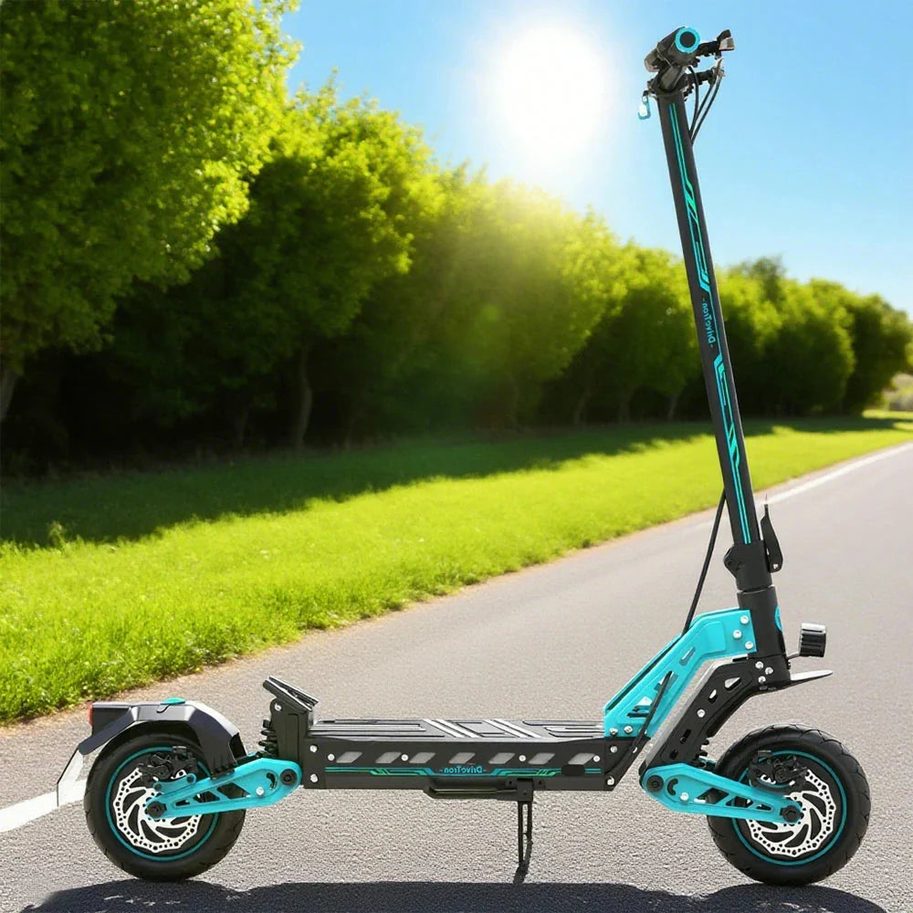 AKEZ DT10 1000Wx2 23.4Ah Drive Adult Wheel Speed 52V 65KM/H Max - Single Commuter Blue/Orange