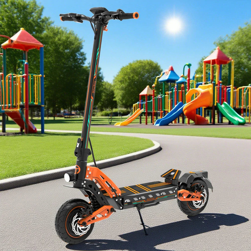 AKEZ DT10 1000Wx2 23.4Ah Drive Adult Wheel Speed 52V 65KM/H Max - Single Commuter Blue/Orange