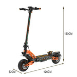 AKEZ DT10 50KM/H Max Speed 1000W 15.6Ah Adult Commuter Double-drive - 52V Blue/Orange