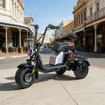 GLIDER HALLEY MY 718-3 1000W Three-Wheel Electric Motorbike - 60V 20Ah Lithium Battery, Stable Ride - Black | Cruise at 25km/h | Unlock More Power (Details Inside)*