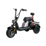 GLIDER HALLEY MY 718-3 1000W Three-Wheel Electric Motorbike - 60V 20Ah Lithium Battery, Stable Ride - Black | Cruise at 25km/h | Unlock More Power (Details Inside)*