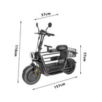 YIDI DDD15A Drum Steel Foldable 11-inch Lithium 48V 15Ah/20/25Ah Battery White&Black Electric Carbon Scooter 500W High Brake