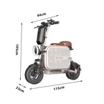 YIDI DDU10 Pink Lithium Battery Electric 48V White/Black 500W 10Ah/15Ah Scooter Steel 11-inch Carbon Black Foldable Drum High Brake