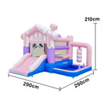 GAMEON Pink House Theme Bounce House PVC Inflatable Playland with Blower for Kids Outdoor Fun