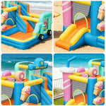 GAMEON Food House Theme Bounce House PVC Inflatable Castle with Blower for Kids Outdoor Fun Playland