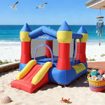 GAMEON Rocket Theme Bounce House PVC Inflatable Castle with Blower for Kids Outdoor Fun Playland Red&Blue