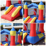 GAMEON Rocket Theme Bounce House PVC Inflatable Castle with Blower for Kids Outdoor Fun Playland Red&Blue