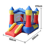 GAMEON Rocket Theme Bounce House PVC Inflatable Castle with Blower for Kids Outdoor Fun Playland Red&Blue