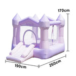 GAMEON Rocket Theme Bounce House PVC Inflatable Castle with Blower for Kids Outdoor Fun Playland Purple