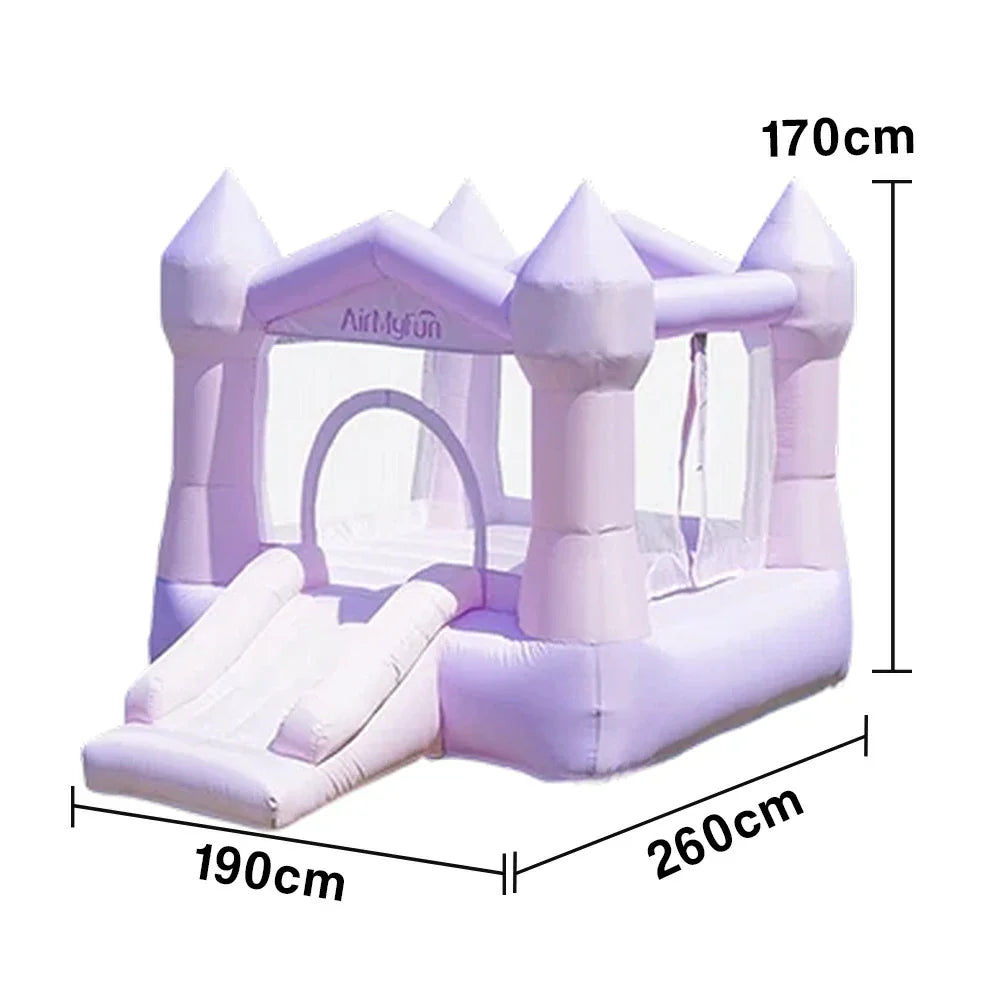 GAMEON Rocket Theme Bounce House PVC Inflatable Castle with Blower for Kids Outdoor Fun Playland Purple