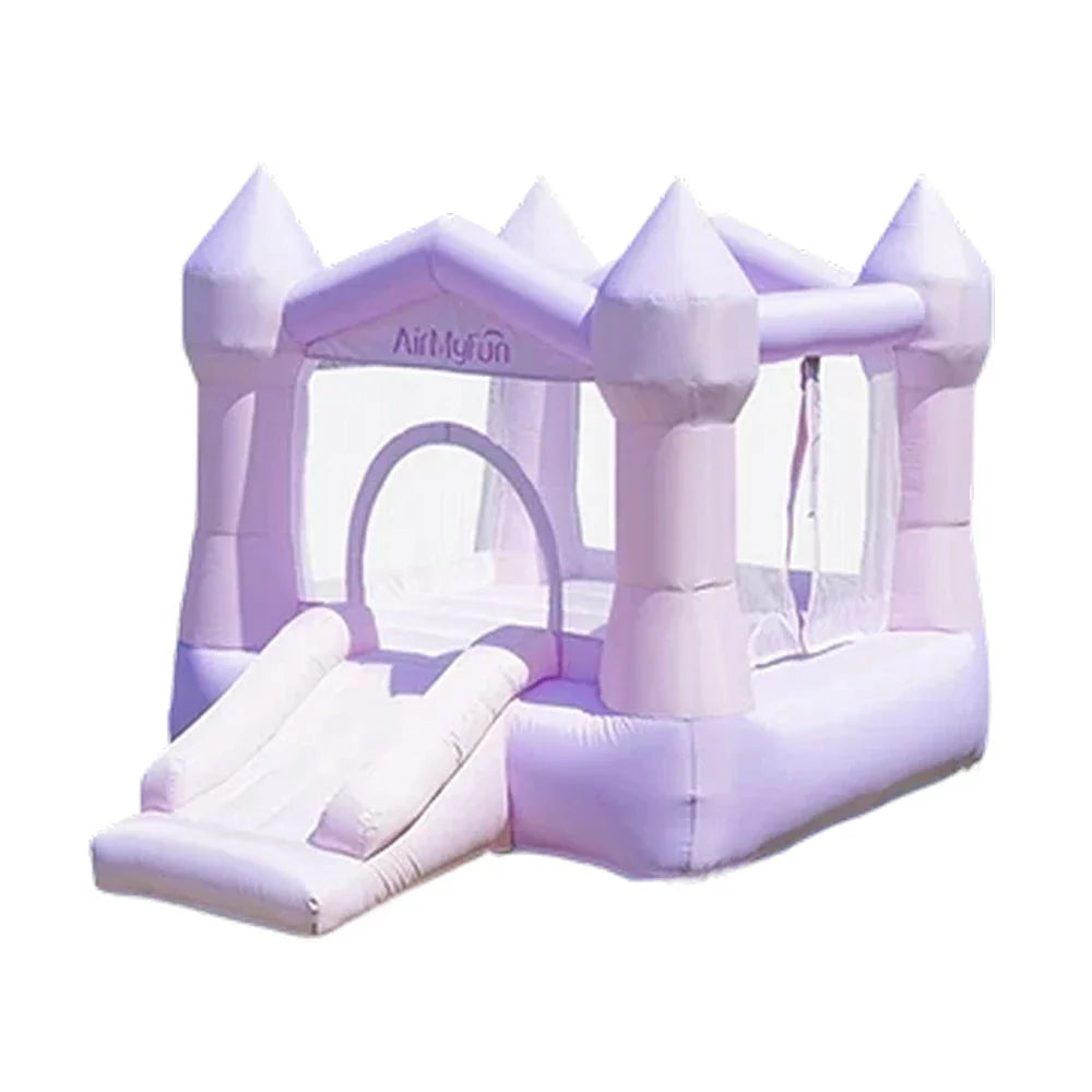 GAMEON Rocket Theme Bounce House PVC Inflatable Castle with Blower for Kids Outdoor Fun Playland Purple