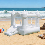 GAMEON Rocket Theme Bounce House PVC Inflatable Castle with Blower for Kids Outdoor Fun Playland White