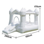 GAMEON Rocket Theme Bounce House PVC Inflatable Castle with Blower for Kids Outdoor Fun Playland White