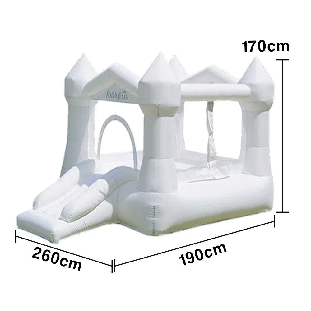 GAMEON Rocket Theme Bounce House PVC Inflatable Castle with Blower for Kids Outdoor Fun Playland White