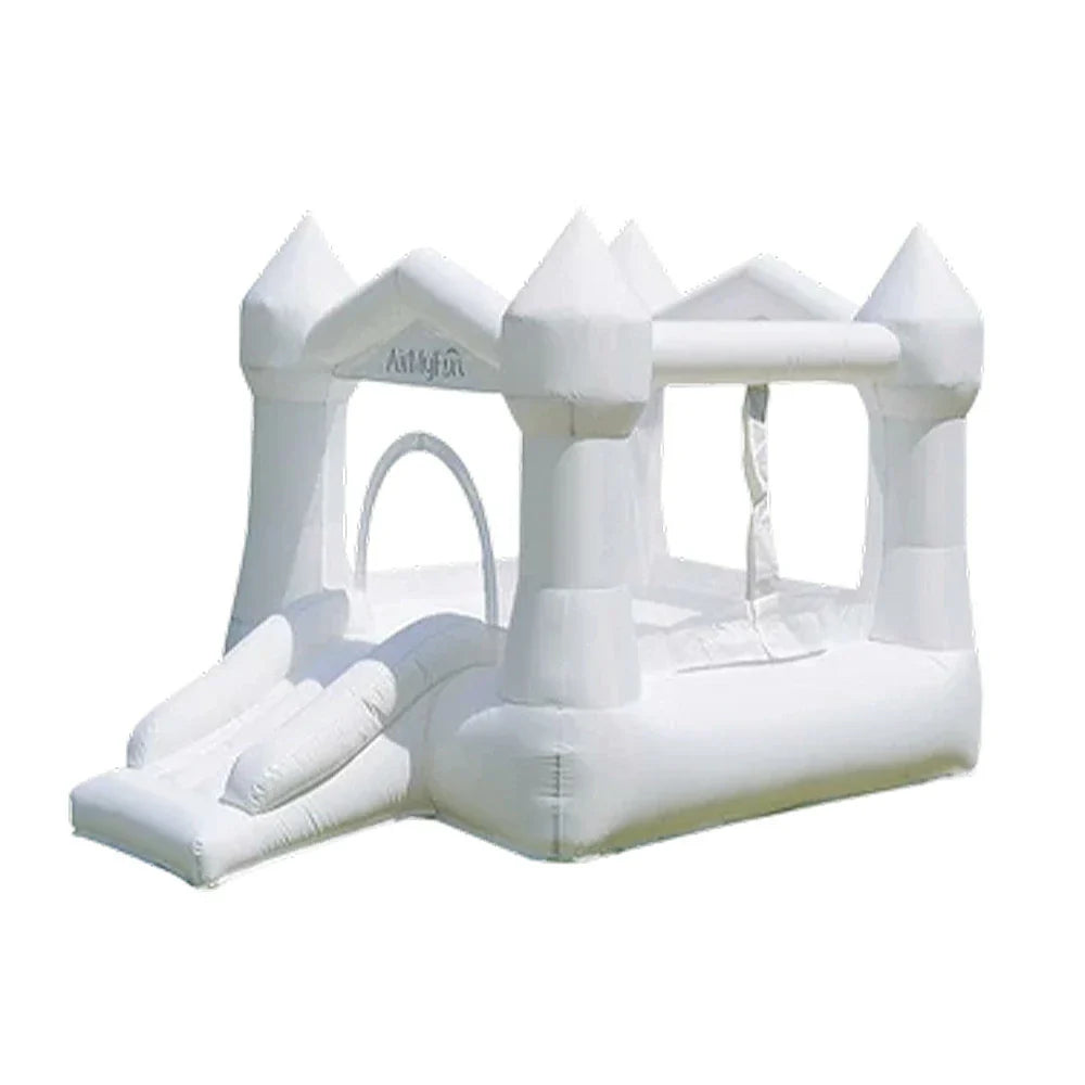 GAMEON Rocket Theme Bounce House PVC Inflatable Castle with Blower for Kids Outdoor Fun Playland White